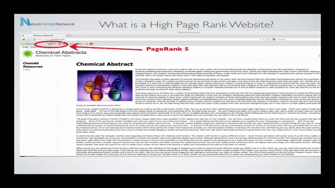 High Page Rank Network