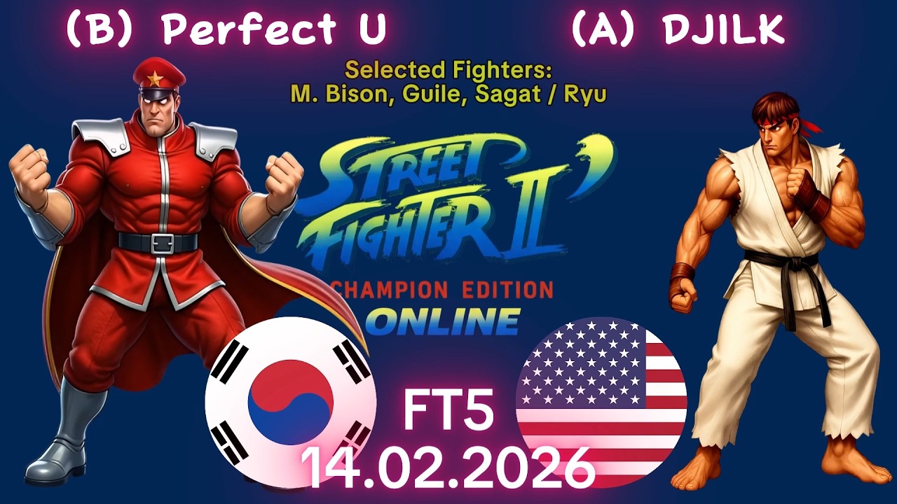 Perfect U VS. DJILK - ONLINE MATCH! - Street Fighter II' Champion Edition - FT5 - 14.02.2026