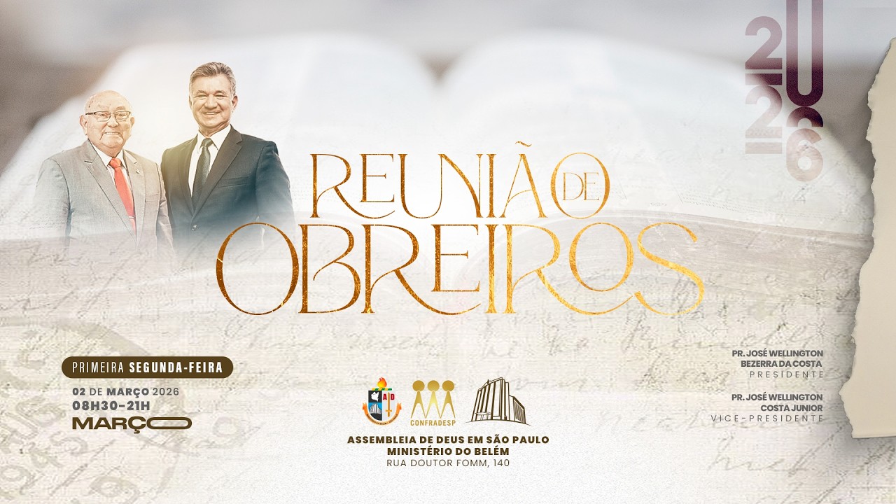 REUNIÃO DE OBREIROS | 02/03/2026| TARDE | TV AD BELÉM