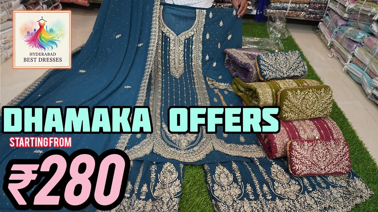 Ramzaan Aur Shadi Walima  best Designer Dresses 💯%👌Dhamaka Offer @280 Rs ||Hyderabad Best Dresses 