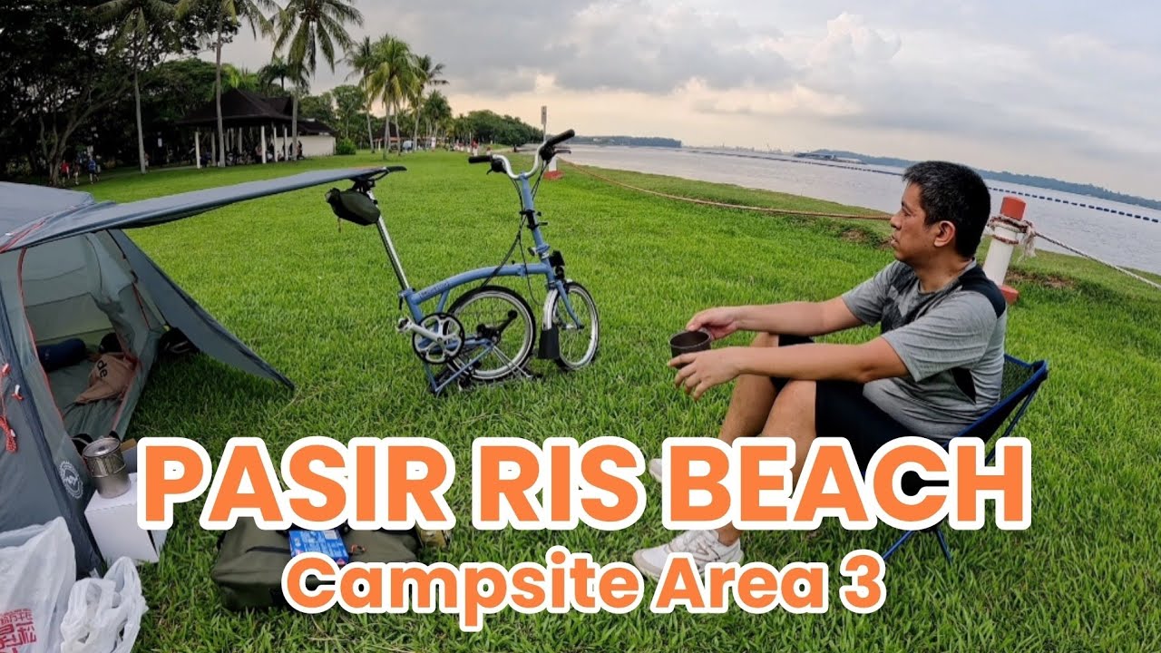 First Camping Experience: HEAVY RAIN | Bikepacking with Brompwton | Pasir Risk Park Campsite Area 3