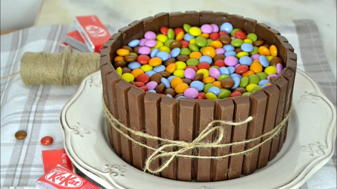 Tarta de chocolate y kit kat ¡Deliciosa y muy fácil de preparar!