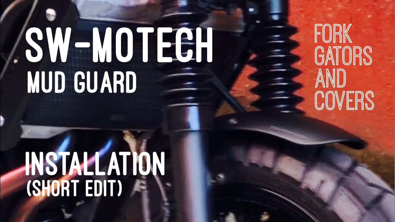 Installing SW Motech mud guard, fork covers and gators on Yamaha XSR700 (short edit).