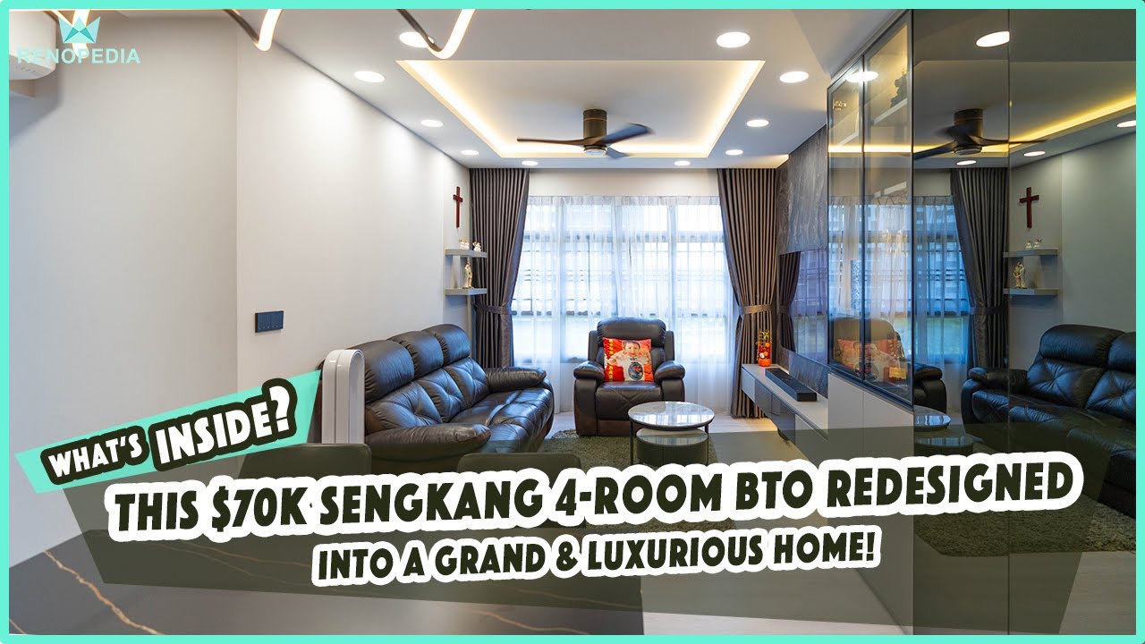 This $70K Sengkang 4-Room BTO Revamped into a Grand & Luxurious Home!