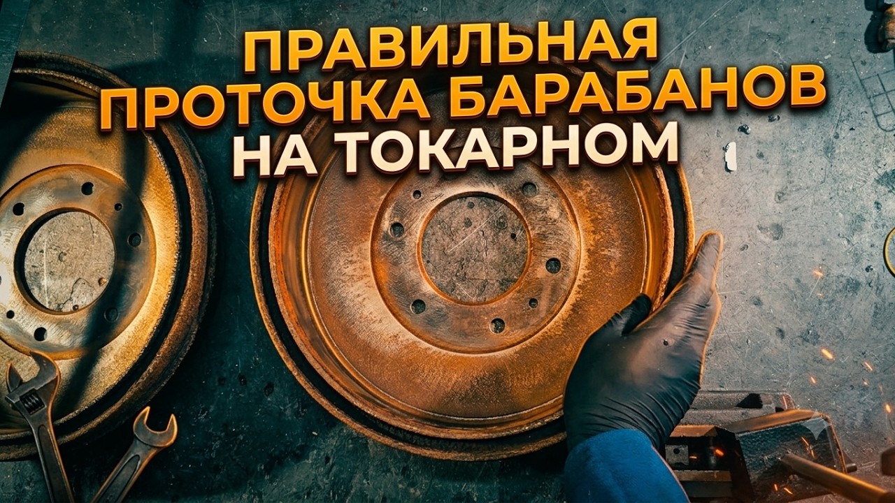 Правильная проточка тормозных барабанов. Показываю весь процесс