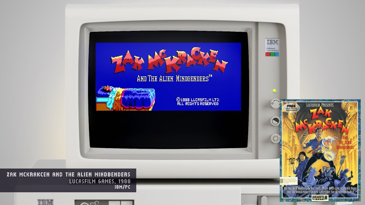 Zak McKracken and the Alien Mindbenders - Lucasfilm Games, 1988 - IBM/PC (4K)