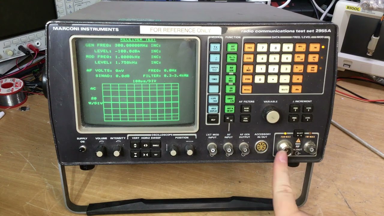 Marconi 2955A radio test set repair component level, calibration checks, walk & talk.