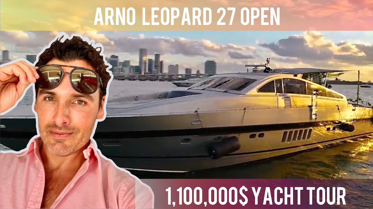 1,100,000$ Yacht Tour : 2001 ARNO LEOPARD 27 CRUISER YACHT