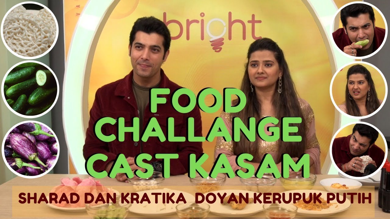 Sharad & Kratika (Bintang Kasam) Ketagihan Makan Kerupuk Putih Khas Indonesia!! | Food Challenge