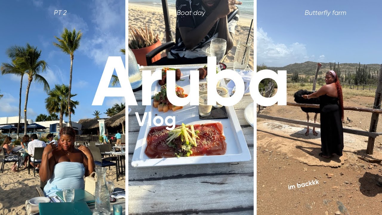 ARUBA VLOG: 24th birthday trip🌴 | atvs, ostrich farm, butterfly farm, luxury airbnb