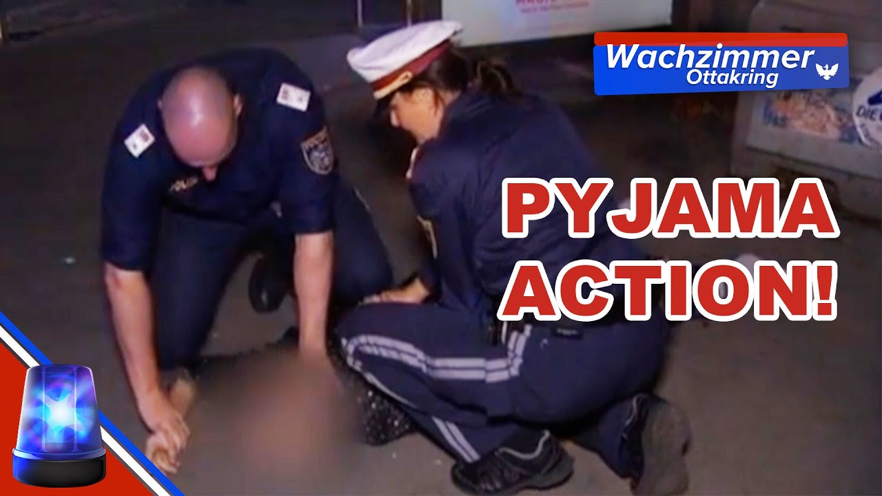 N&auml;chtliche Verfolgungsjagd 😮 Mann im Pyjama sorgt f&uuml;r Chaos auf Stra&szlig;en | Wachzimmer Ottakring | ATV