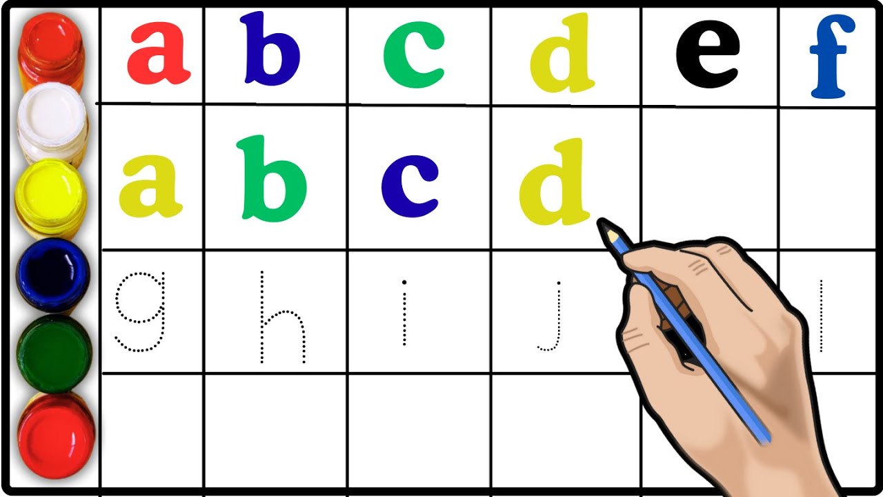 ABC song | ABCD | A to Z | Kids rhymes | collection for writing along dotted lines for toddler |15p3