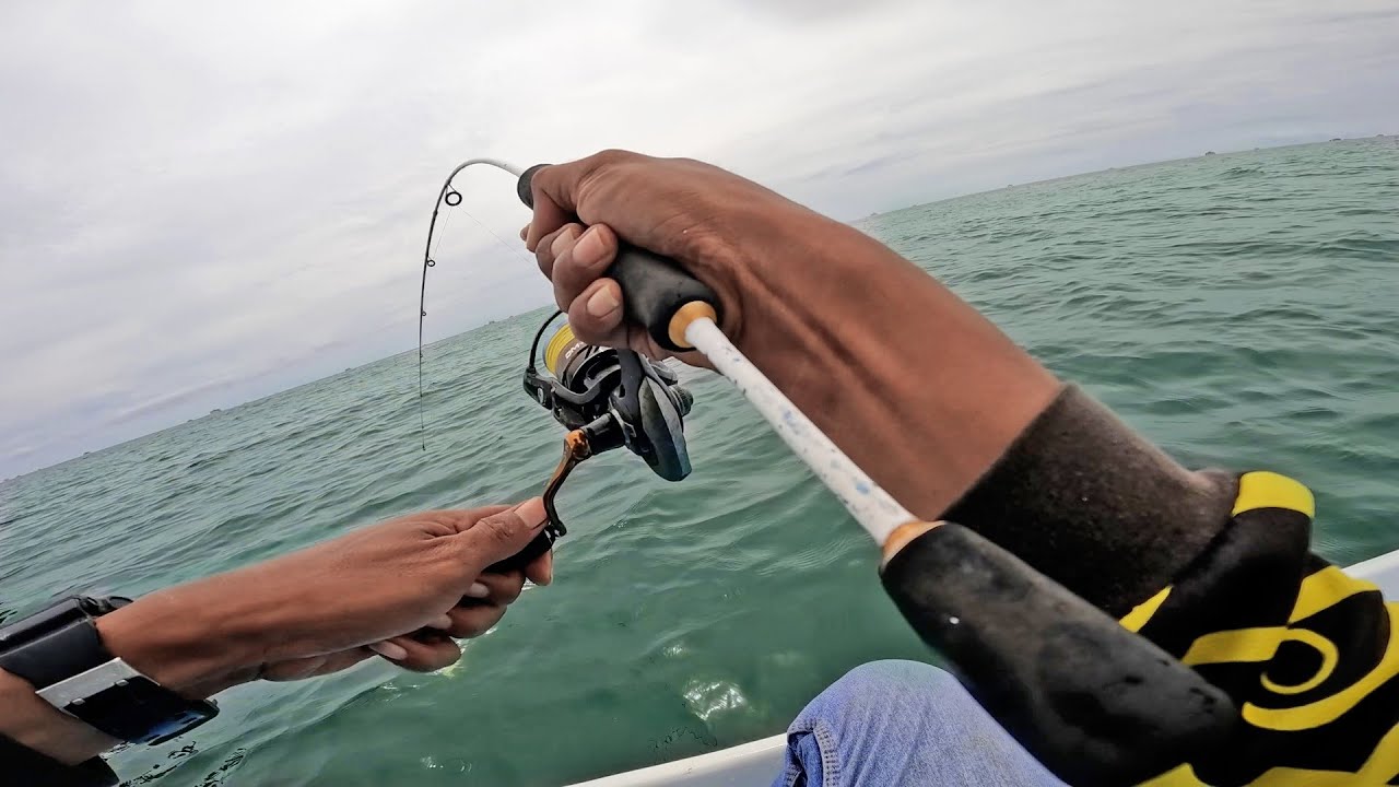 Mancing ikan baronang dengan mata kail tunggal