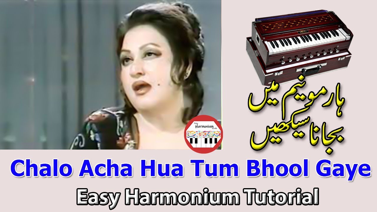 Harmonium Tutorial | Chalo Acha Hua Tum Bhool Gaye | Noor Jahan