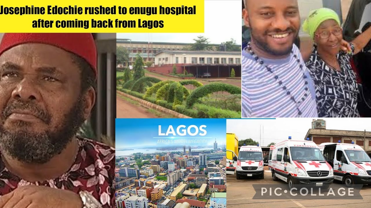 Pete Edochie in tears as Josephine was rushed to Enugu hospital after coming back from Lagos