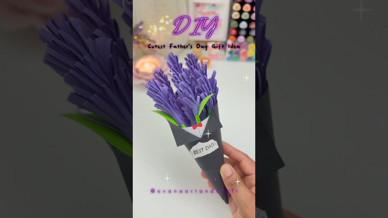 DIY Father&rsquo;s Day Gift Idea | A Cute Lavender  Flower Bouquet For Dad
