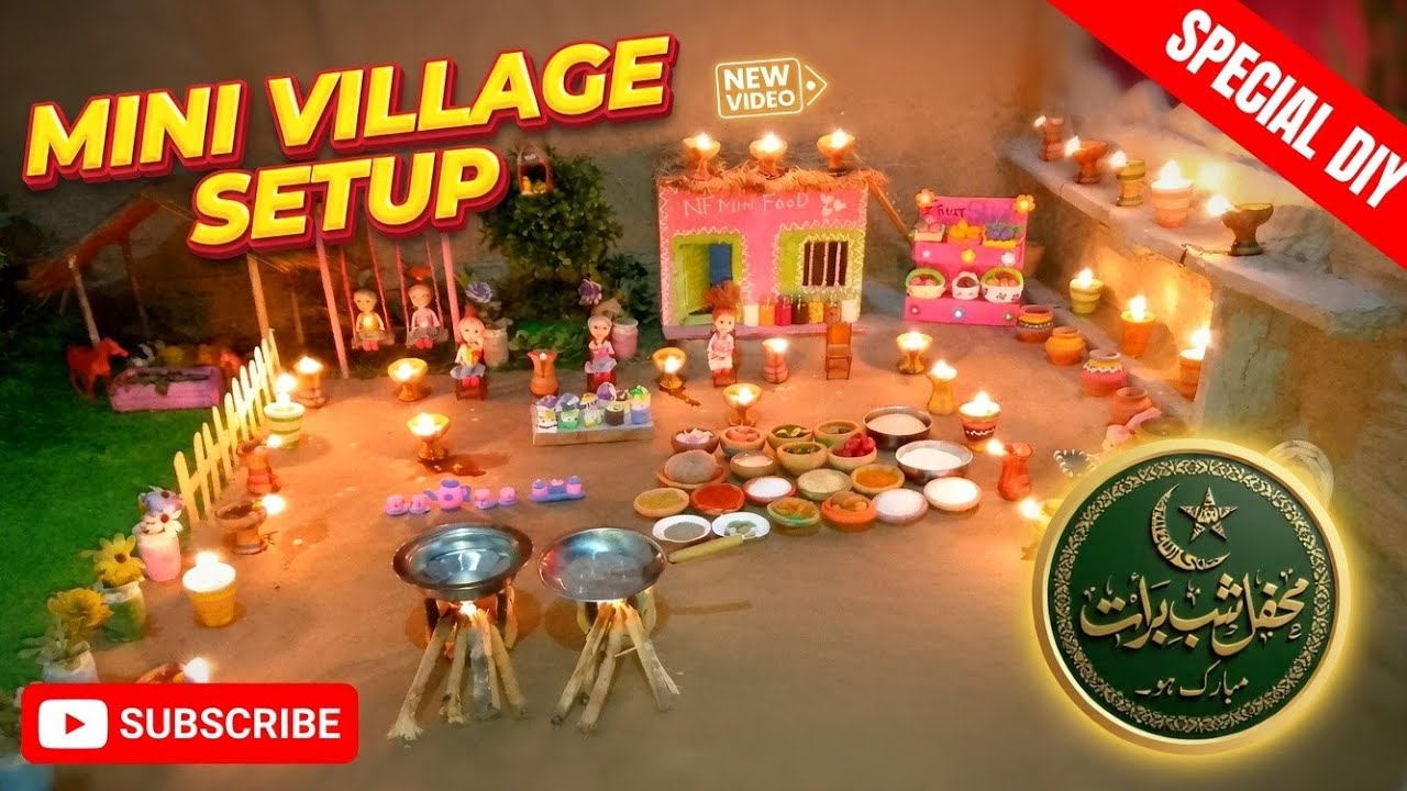 Shab e Barat Special Miniature Halwa Puri & Aloo Bhaji | Village Style Cooking.. NF MINI FOOD..