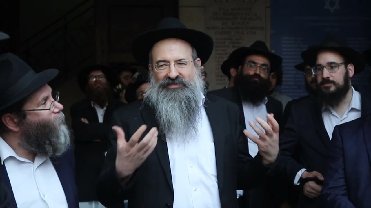 synagogue de  rouen rav Levi Azimov avec Chmouel Lubecki