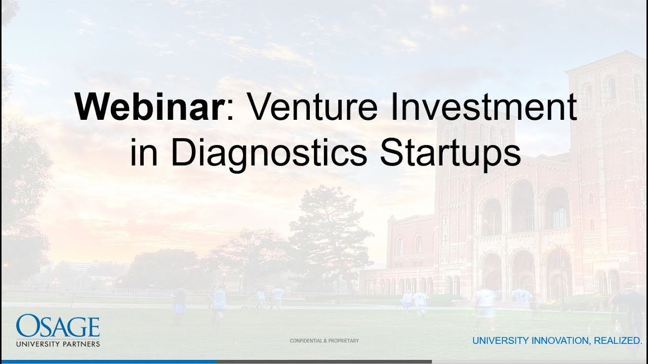 OUP Webinar : Diagnostics Startups