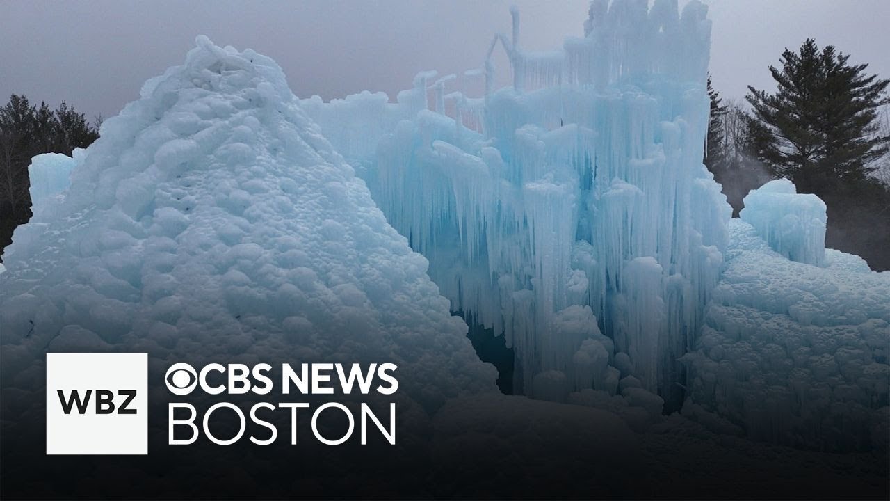 Why are the New Hampshire Ice Castles so blue?