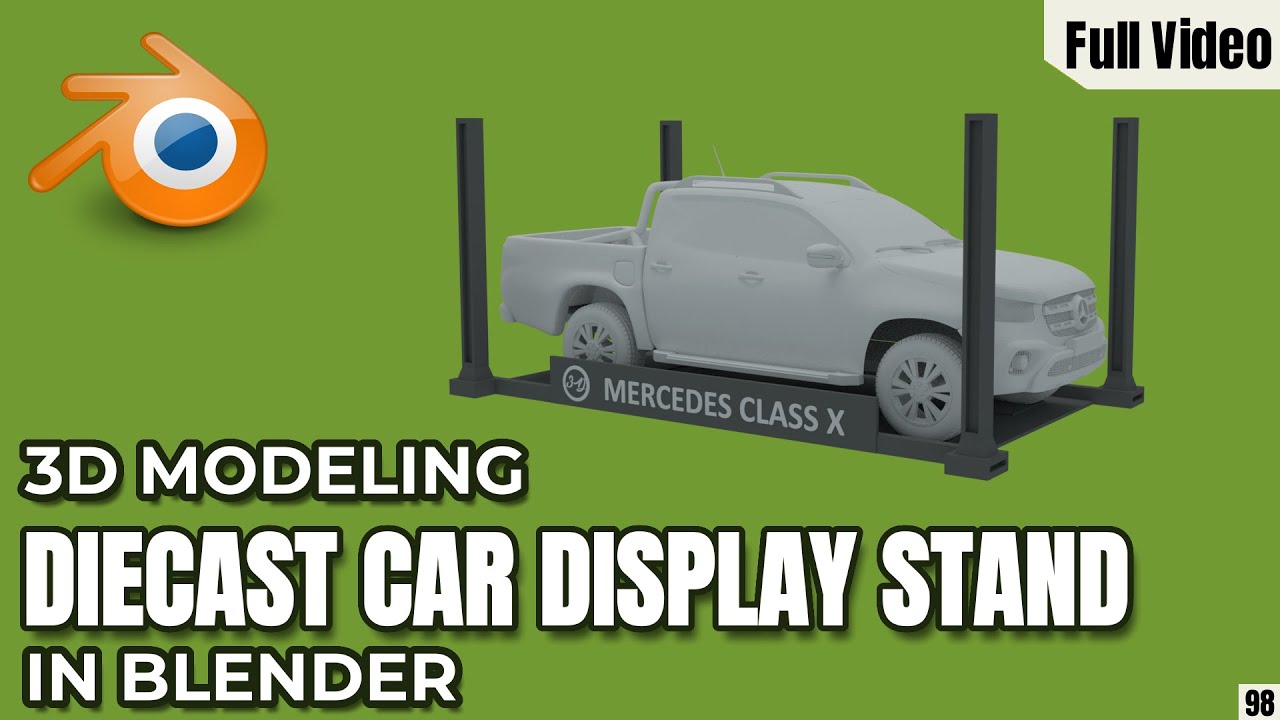 3D Modeling: Diecast Vehicles Stand | Full Video