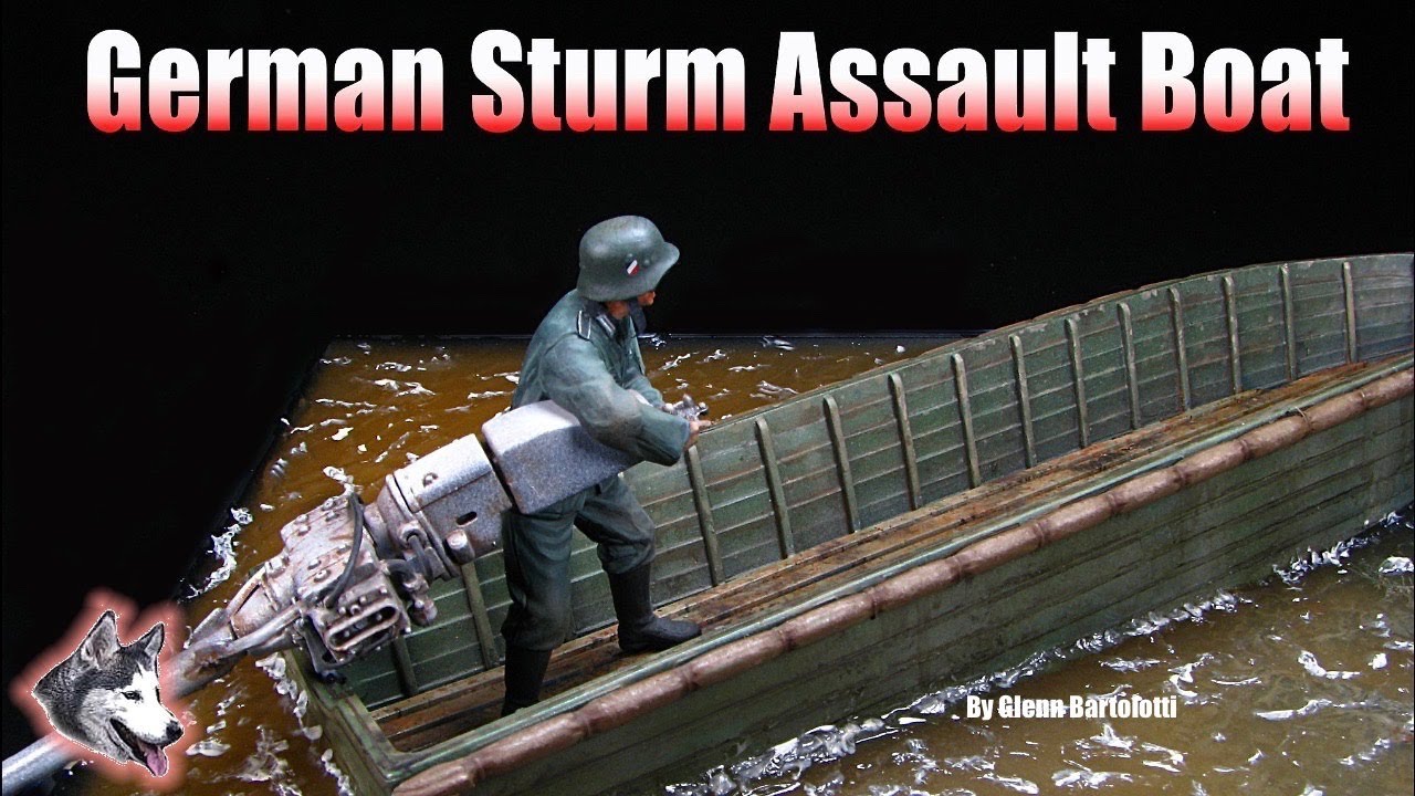 Dragon Models 1/35 German Sturm Assault boat Diorama.