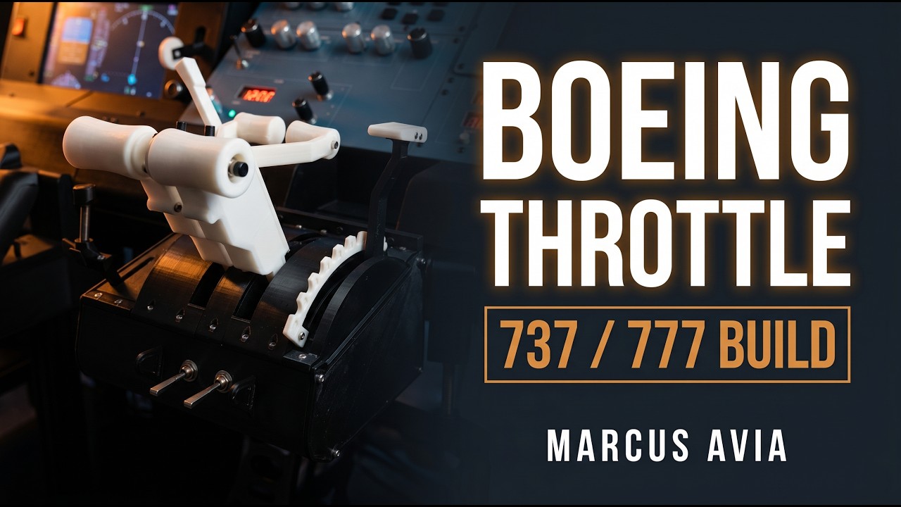 DIY 3D Printable BOEING THROTTLE TQ QUADRANT, SUITABLE FOR 737, 777, 757, 767