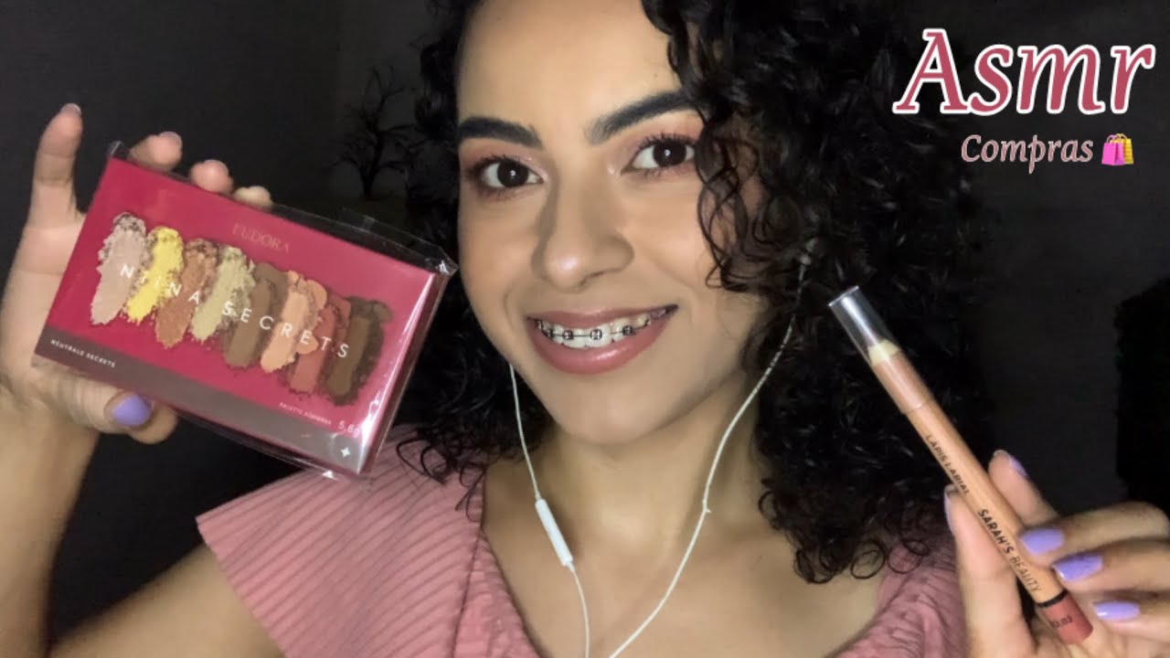 ASMR- COMPRAS DE MAQUIAGEM 💄 Lançamento Nina Secrets, loja do 10, e mais! 