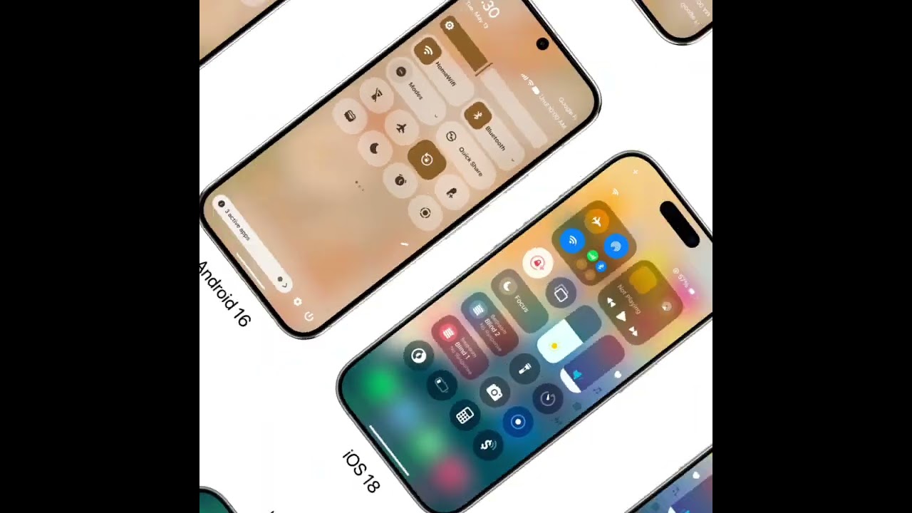 Android 16 vs iOS 18 #apple #samsung #android #ios19 #tech #shorts