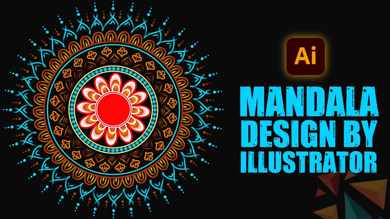 How to make luxury ornamental colorful mandala design in adobe illustrator | #graphic-hunts