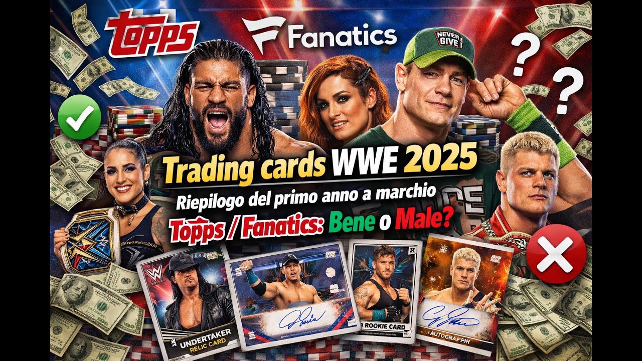 Trading cards WWE 2025 - Riepilogo del primo anno a marchio Topps/Fanatics. Bene o male?