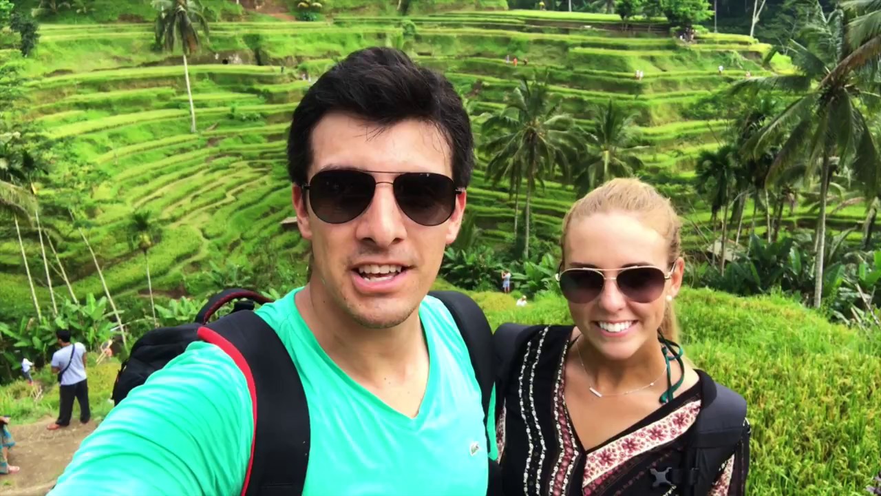 DRONE over Bali Jungle and Hidden Waterfall