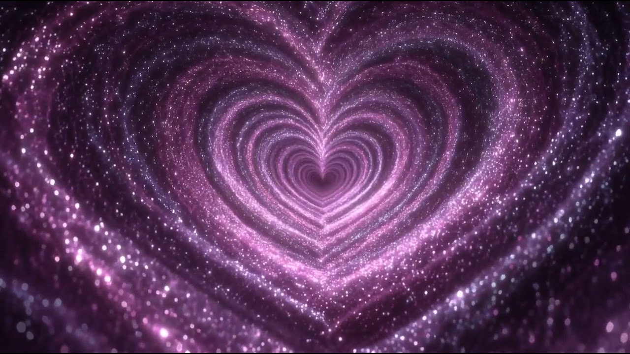 Infinite Star Heart Tunnel ✨💜 Hypnotic Love Loop (8 HOURS)