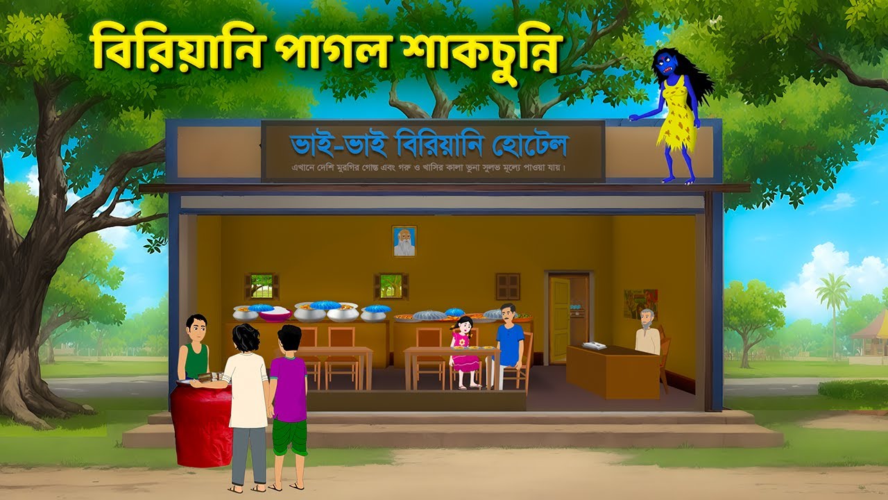 বিরিয়ানি পাগল শাকচুন্নি | Bhuter Cartoon | Shakchunni Golpo | Bengali Horror Stories | Story Bird