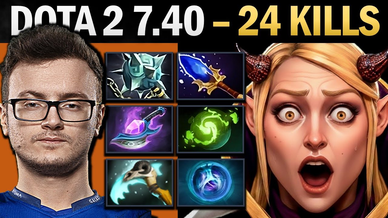Invoker Pro Mid с 1200 XPM и 24 убийствами - 7.41 Dota