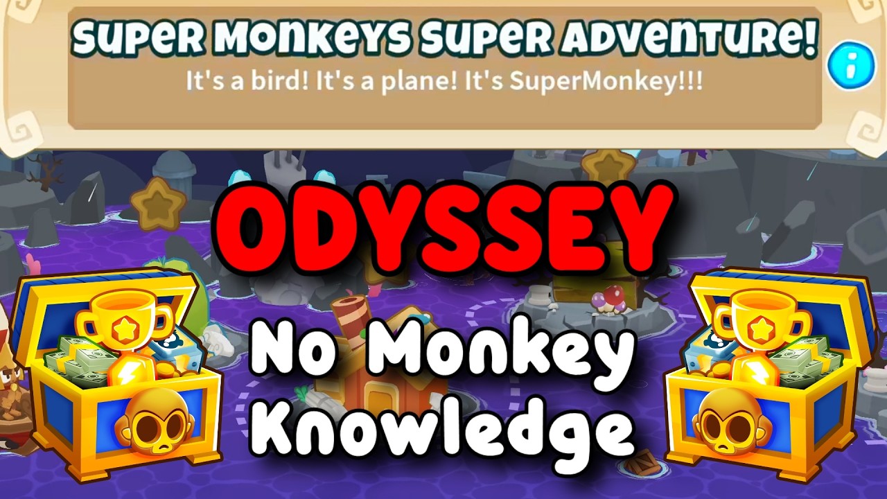BTD6 Odyssey | No Monkey Knowledge Guide | Hard Mode Tutorial | Super Monkeys Super Adventure!