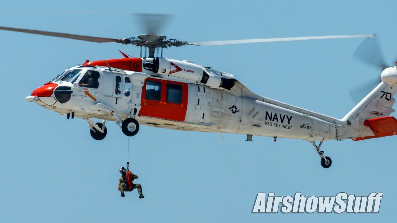 US Navy MH-60S Seahawk Search and Rescue Demo - NAS Key West 2023