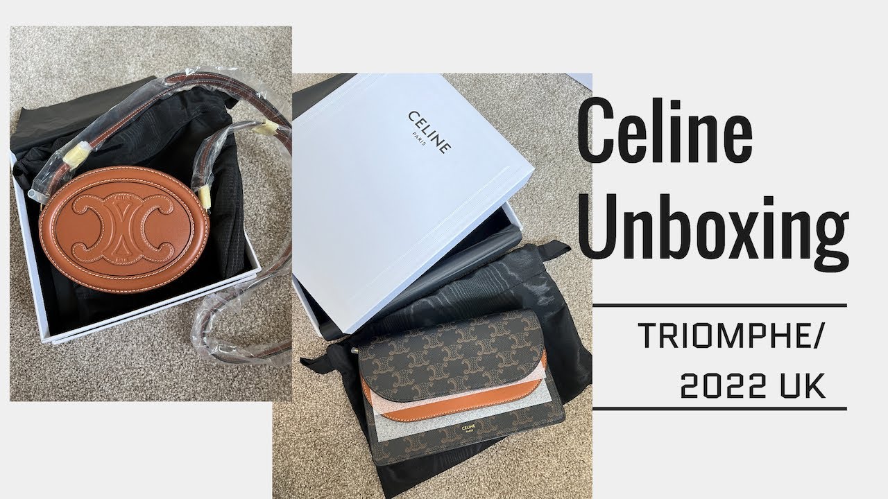 Celine 開箱｜Celine 老花 WOC 與凱旋門圓餅包 開箱實背感想
