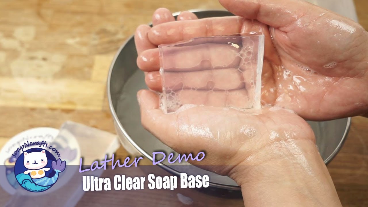 Ultra Clear Transparent Soap - Lather Demo #soapbase #transparentsoap #soapncrafts