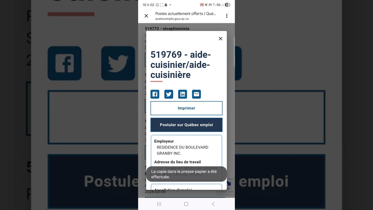 Comment postuler au Canada spécifiquement au Québec étant hors du Canada. 