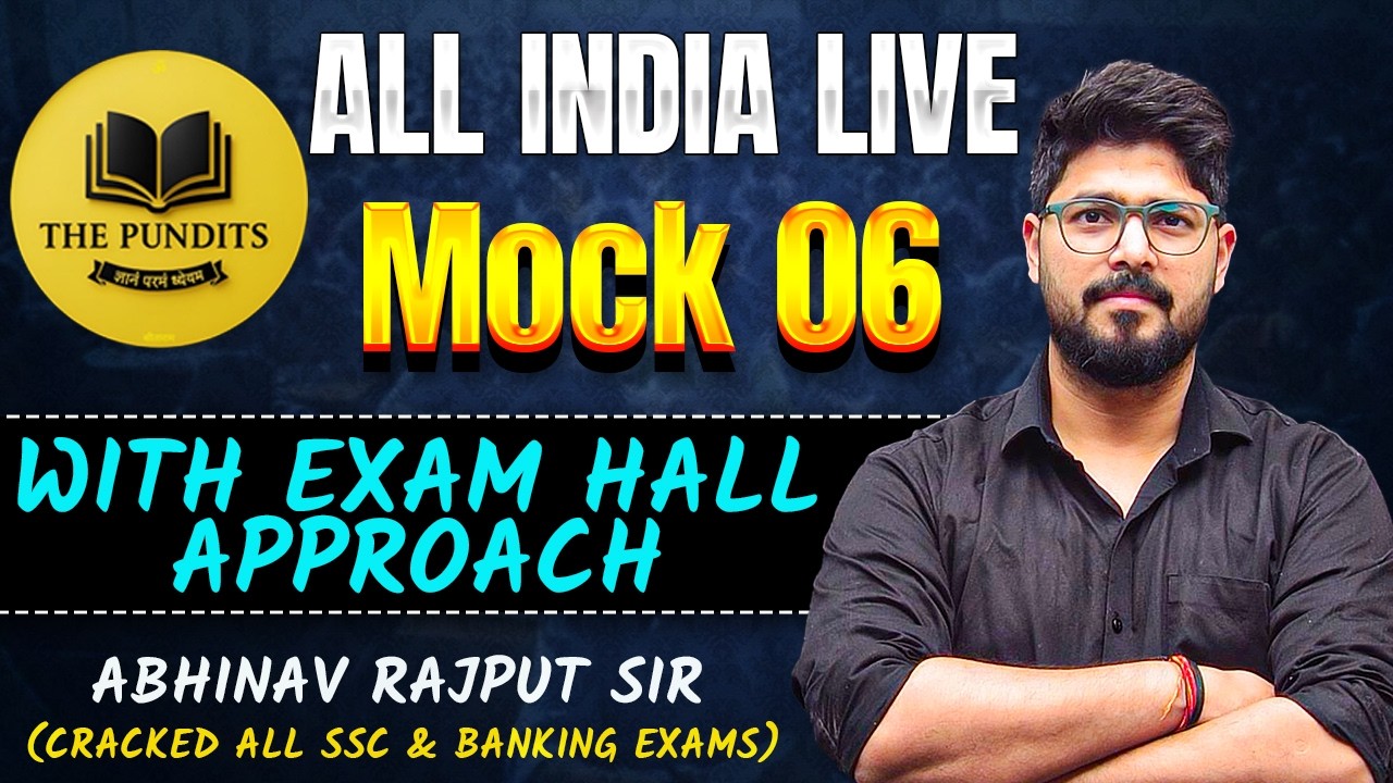 The Pundits All India Live Mock-06 || Mock Series For SSC & Railway Exam By Abhinav Rajput Sir