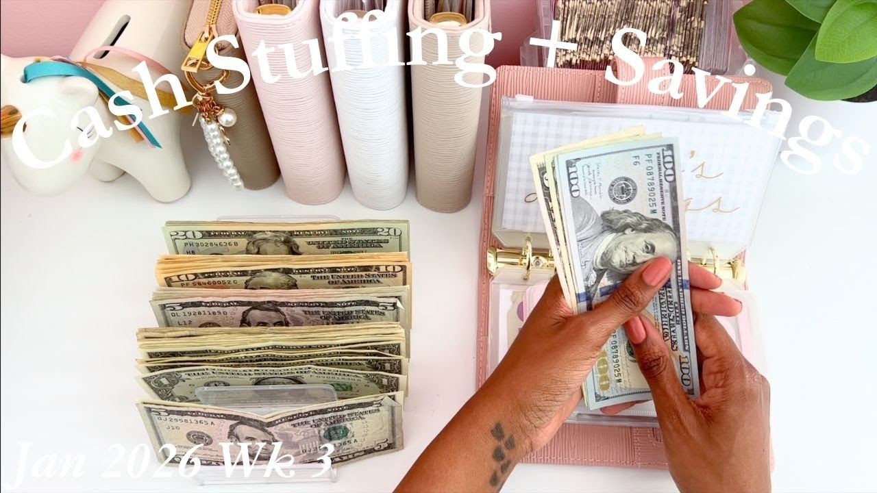 $383 | Cash Envelope Stuffing + Savings | Jan 2026 | Single Mom