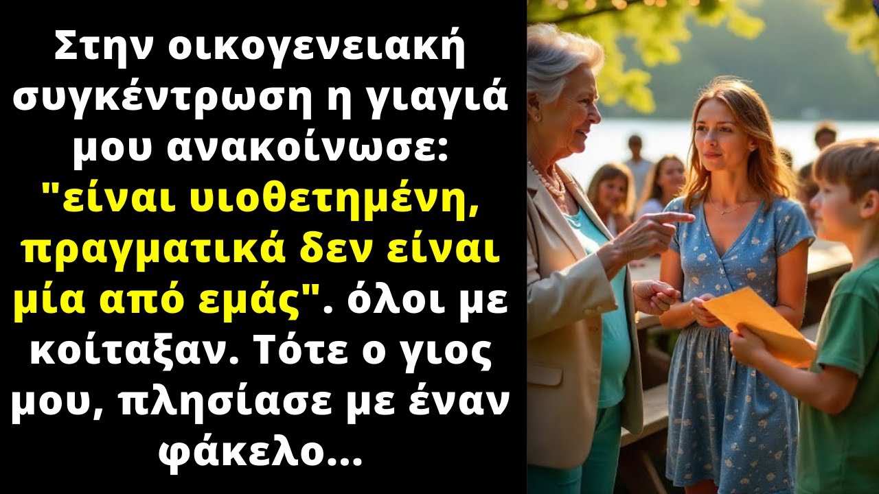 Έχεις υιοθετηθεί, αποκάλυψε η γιαγιά. Στη συνέχεια, το τεστ DNA των παιδιών μου την κατέστρεψε