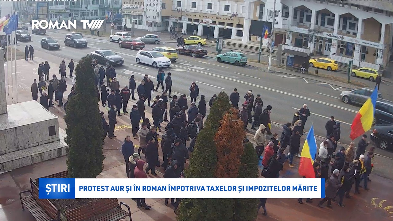 Protest AUR și în Roman împotriva taxelor și impozitelor mărite