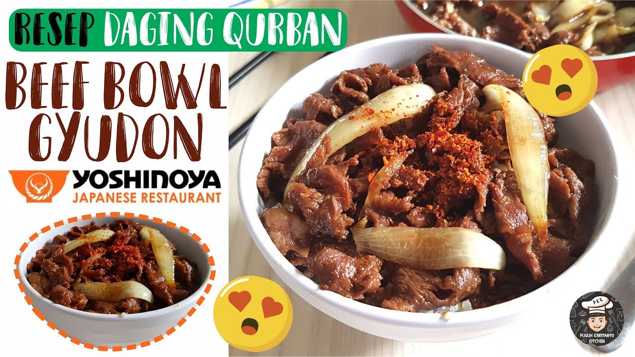 Resep Daging Qurban - Gyudon Beef Bowl ala Yoshin*ya Bahan Gampang Anti Gagal