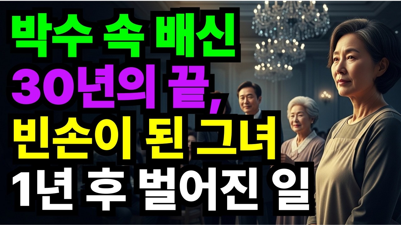 수백 명 앞 이혼 선언… 30년 며느리가 빈손으로 쫓겨난 날, 1년 후 벌어진 일  #감동사연 #라디오드라마 #라디오사연 #반전사연 #오디오북 #사이다사연 #며느리의삶