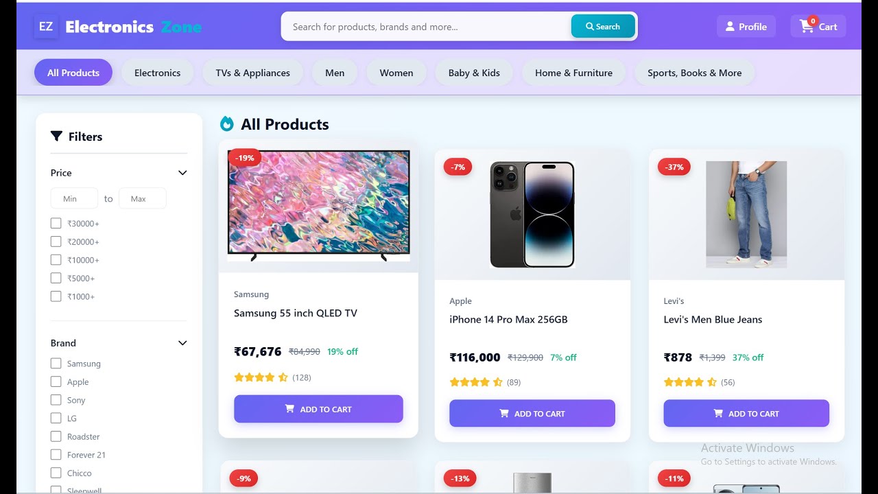 🛒 E-Commerce Management System | CRUD with Admin & User Portal.
