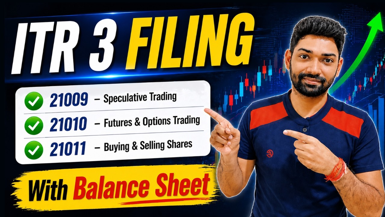 ITR filing online for Share Market Trading | Intraday trading,F&O trading loss in ITR 3
