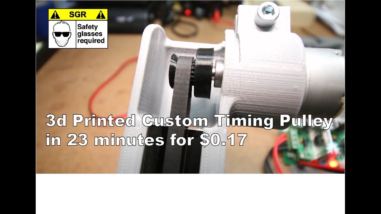3d Printed Timing Pulley in 23 mins for $0.17