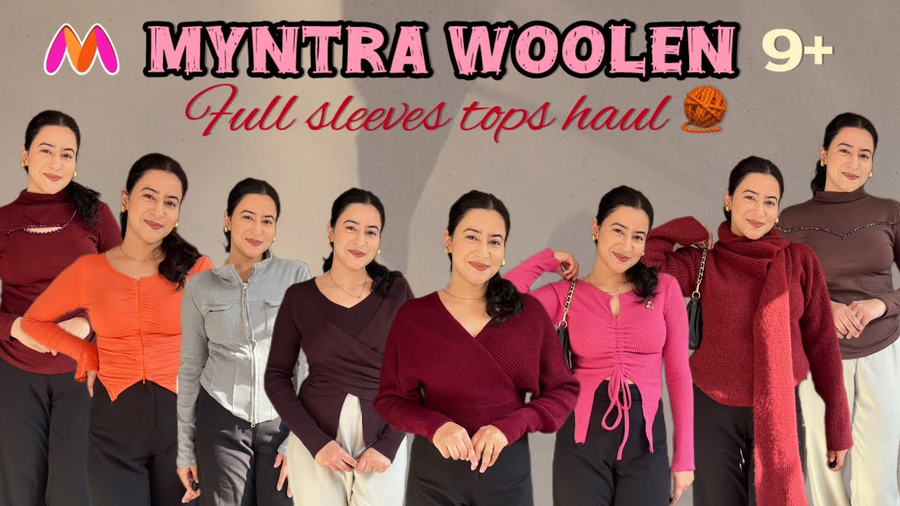 *HUGE* Myntra Woolen full sleeves Tops Haul🧶🛍️||Most warm tops||  #tops  #wintercollection #myntra